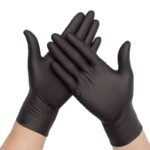 100 PACK BLACK DISPOSABLE NITRILE GLOVES POWDER AND LATEX FREE Food/Mechanics/Cleaning Heavy Duty S/M/L/XL Household Catering in Bags