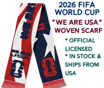 2026 FIFA WORLD CUP We Are USA Woven Scarf Licensed Soccer Football NEW IN HAND