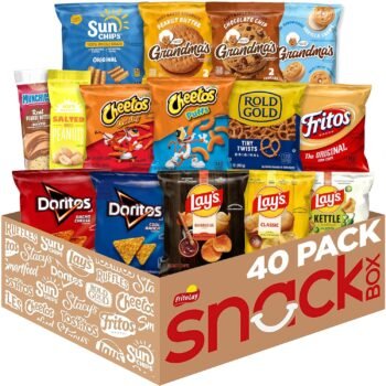 Frito-Lay Ultimate Classic Snacks Package, Variety Assortment of Chips, Cookies, Crackers, & Nuts, 0.56 ounces, (Pack of 40) (Packaging May Vary)